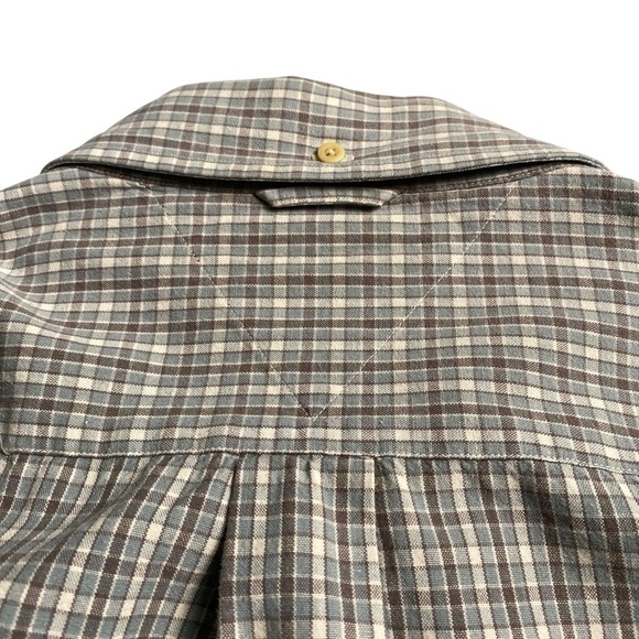 Tommy Hilfiger Blue White and Grey Plaid Button Down, XXL - Picture 6 of 8